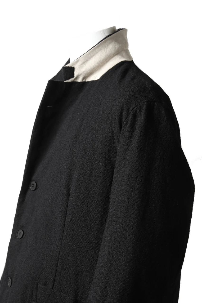 KLASICA BASTILLE PILGRIM BLAZER / OFF TWEED WOOL (BLACK) - Image 25