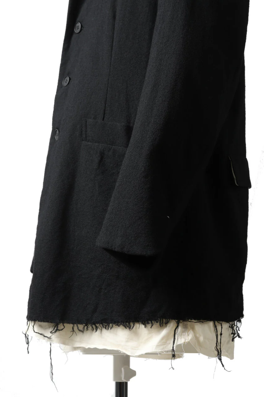KLASICA BASTILLE PILGRIM BLAZER / OFF TWEED WOOL (BLACK) - Image 26