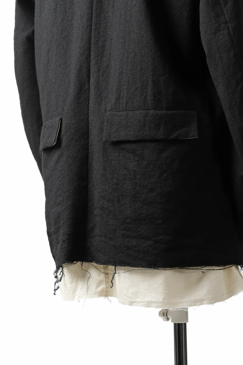 KLASICA BASTILLE PILGRIM BLAZER / OFF TWEED WOOL (BLACK) - Image 27