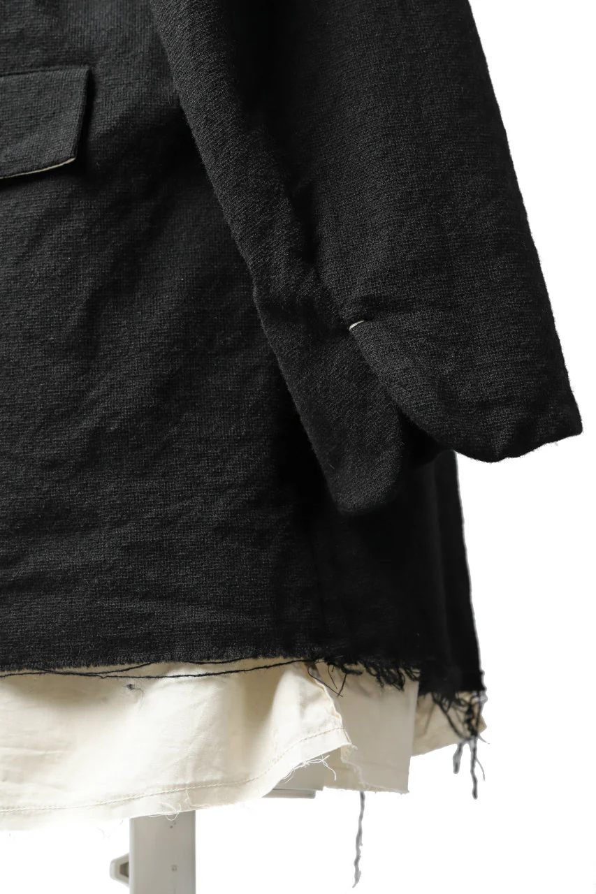 KLASICA BASTILLE PILGRIM BLAZER / OFF TWEED WOOL (BLACK) - Image 28