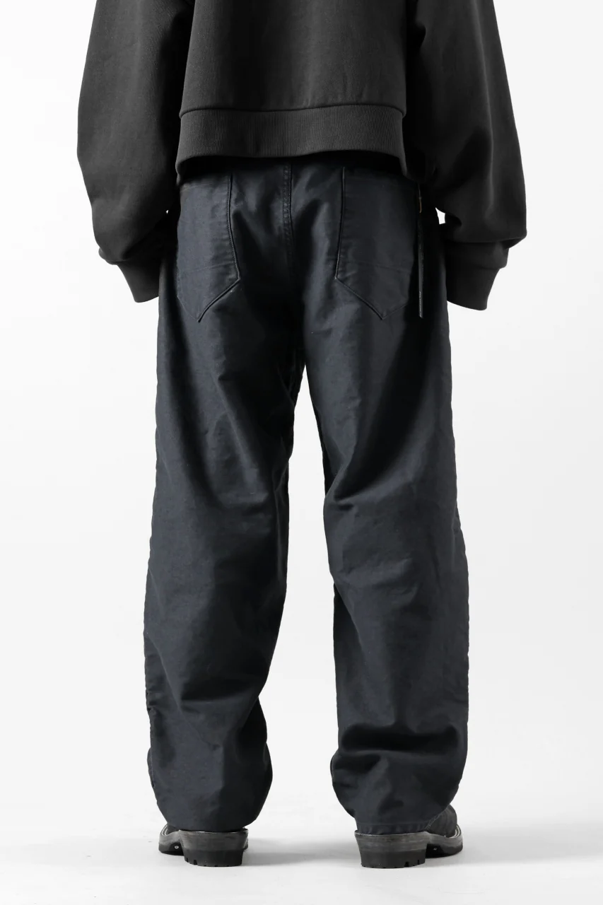 KLASICA BEAUFORT 5 PKT WORKERS TROUSERS / SURPHER DYED MOLE SKIN (DEEP SEA) - Image 9