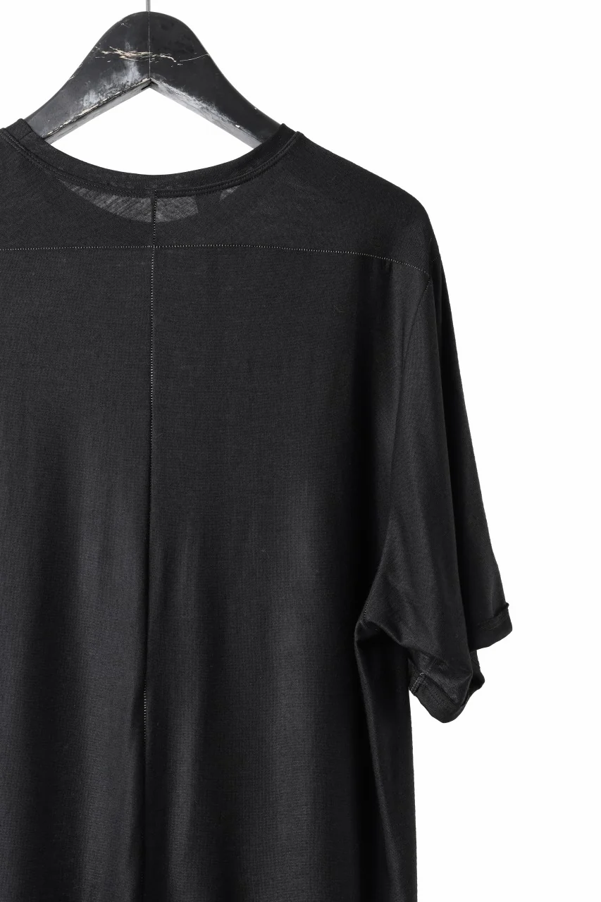 KLASICA BIG T OVER SIZED POCKET TEE / BRETHABLE  WOOL REBIRTH JERSEY (BLACK) - Image 9