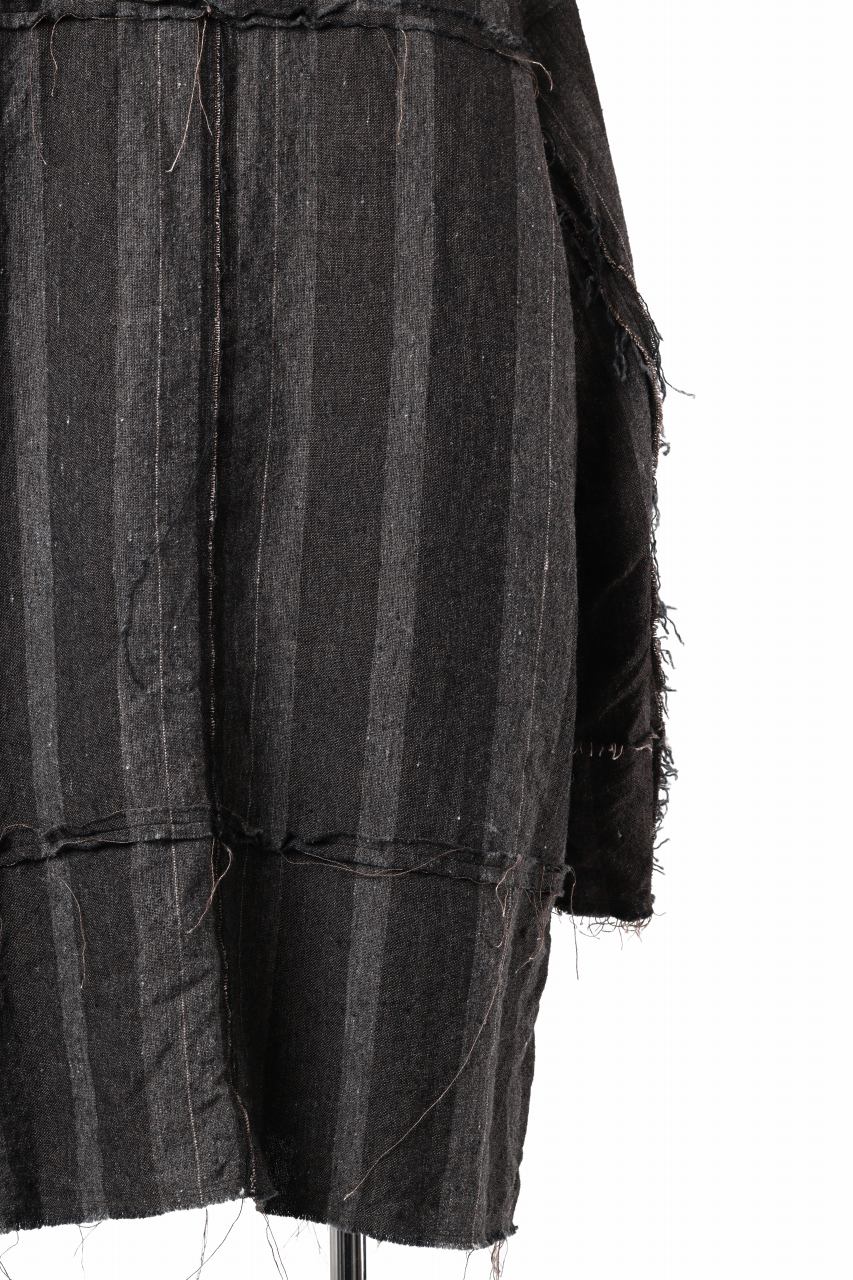 KLASICA BIRD - Rt  CUT OFF PRIMAL SHORT COAT / IRREGULAR STRIPED ROUGH TWEED (MOCHA) - Image 18