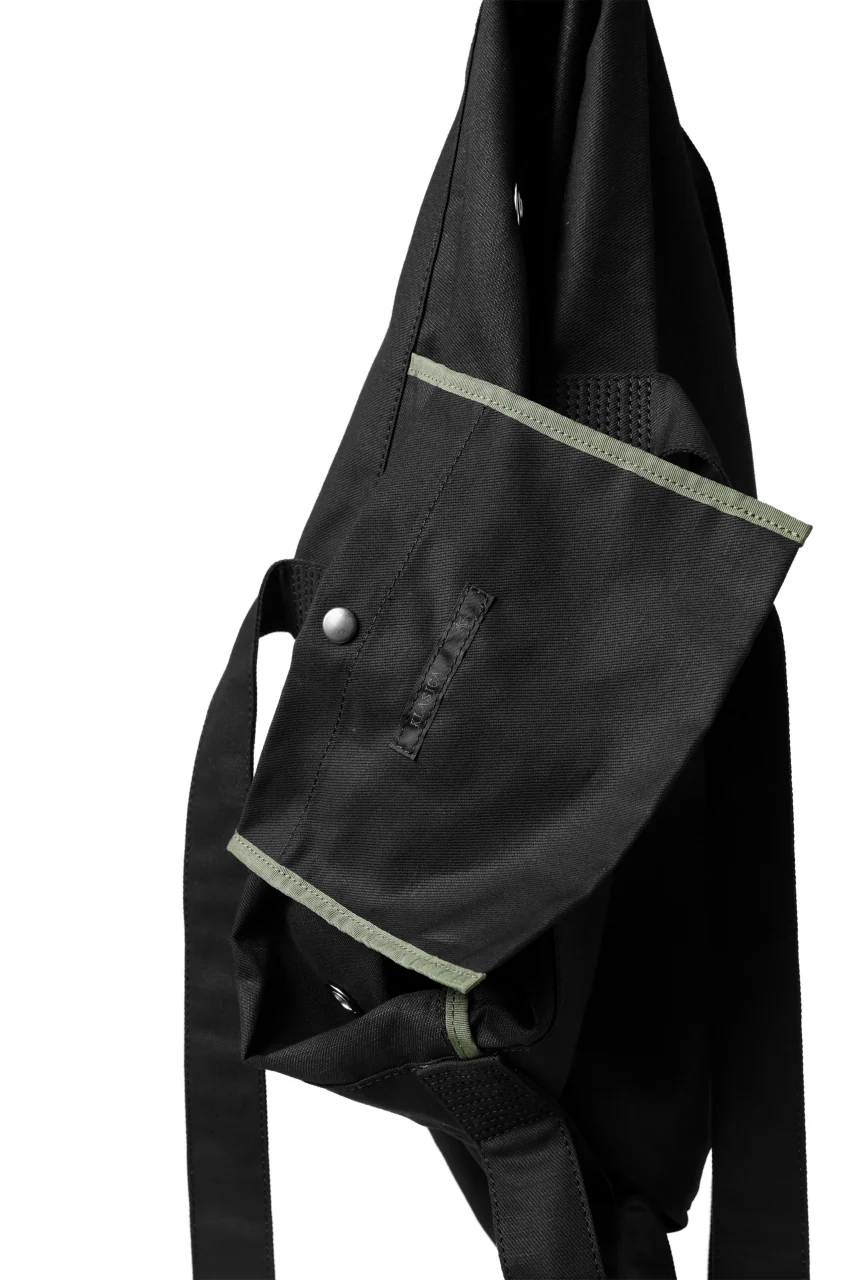 KLASICA BIVOUAC RIBBON HOLE SHOULDER BAG / HIGH RISE TWILL (BLACK) - Image 19