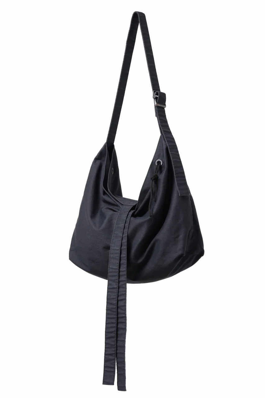 KLASICA BIVOUAC RIBBON SHOULDER BAG / SURPHER DYED MOLE SKIN (DEEP SEA) - Image 2
