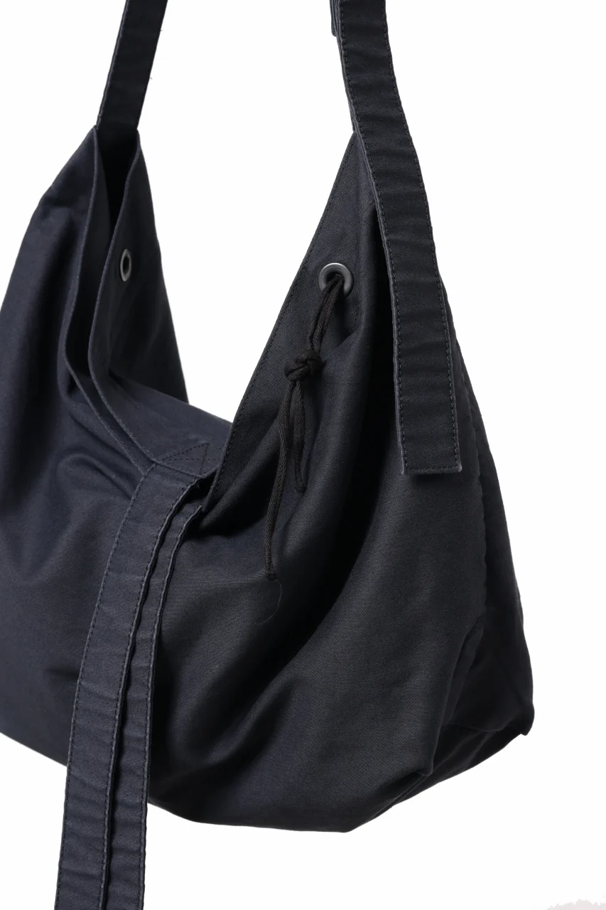 KLASICA BIVOUAC RIBBON SHOULDER BAG / SURPHER DYED MOLE SKIN (DEEP SEA) - Image 7