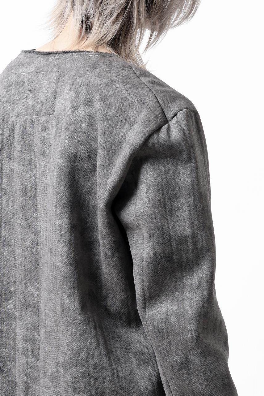 KLASICA BLACK CAT CREW NECK CARDIGAN / GRAINY PRINT BACK SIDE FLEECE (GREIGE) - Image 34