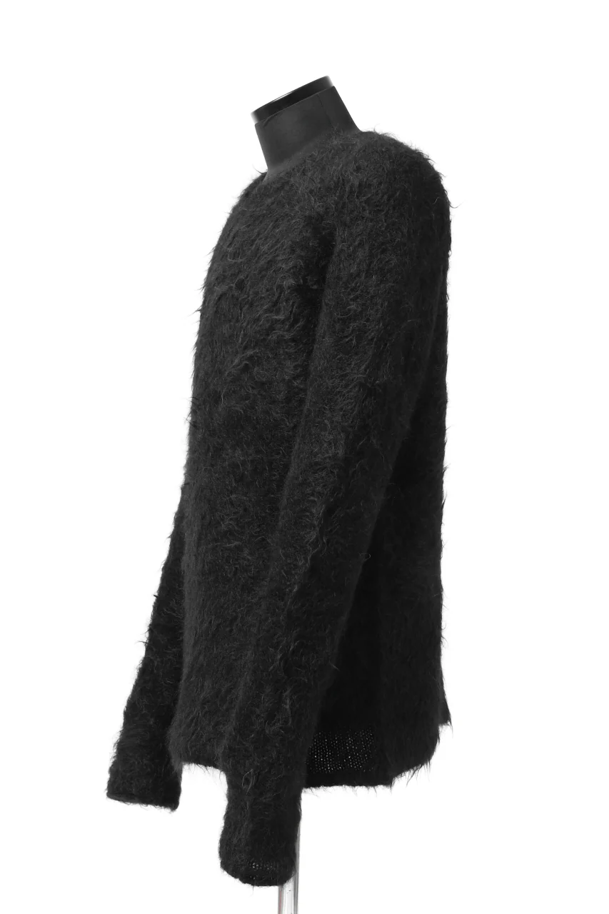 KLASICA BLIND MOHAIR KNIT SWEATER / FLUFFY 3.5G (BLACK) - Image 10