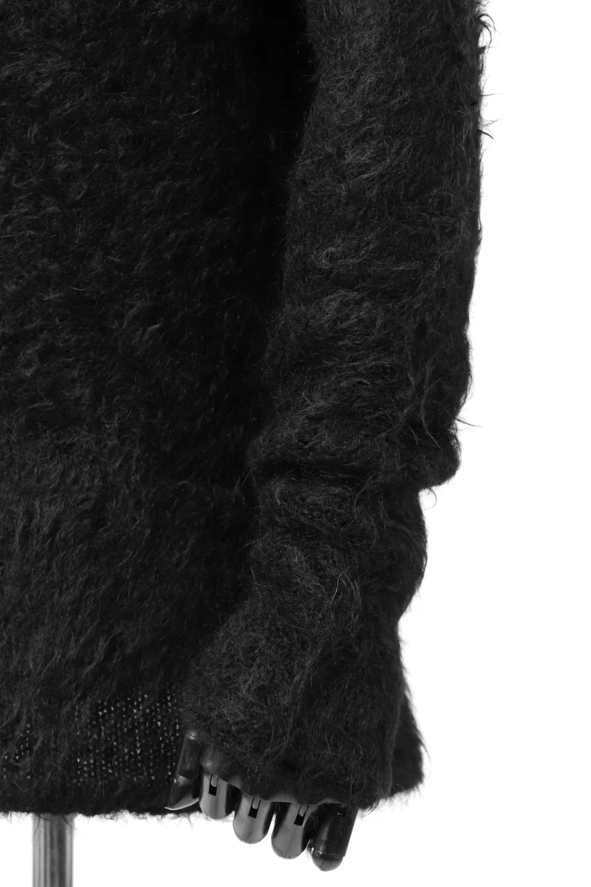 KLASICA BLIND MOHAIR KNIT SWEATER / FLUFFY 3.5G (BLACK) - Image 15