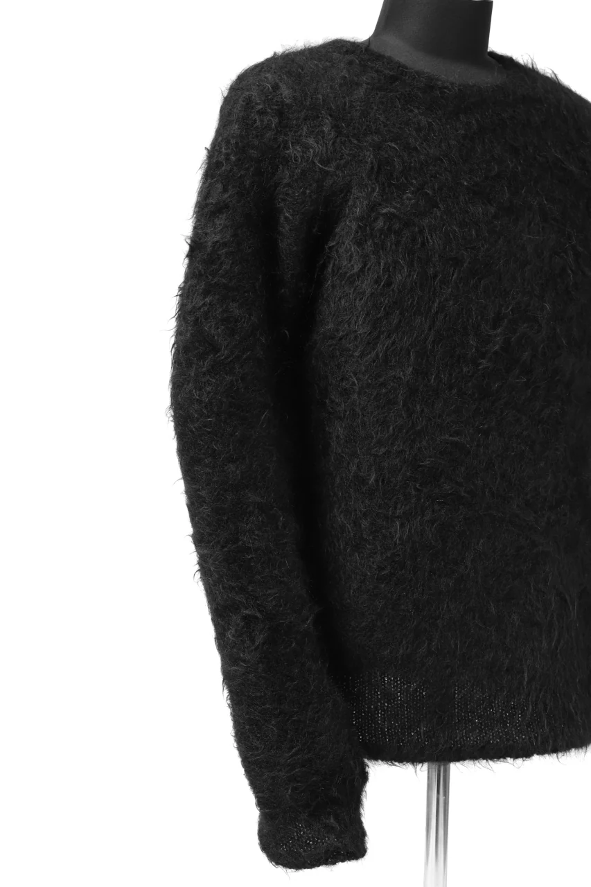 KLASICA BLIND MOHAIR KNIT SWEATER / FLUFFY 3.5G (BLACK) - Image 16