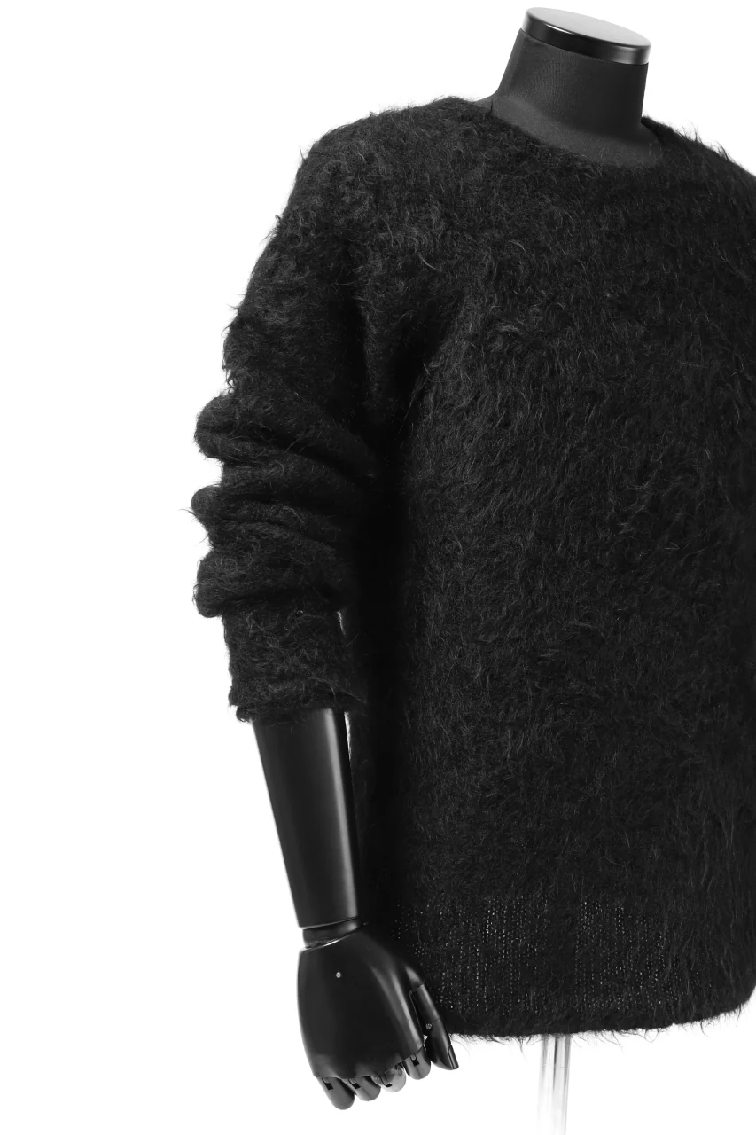 KLASICA BLIND MOHAIR KNIT SWEATER / FLUFFY 3.5G (BLACK) - Image 17