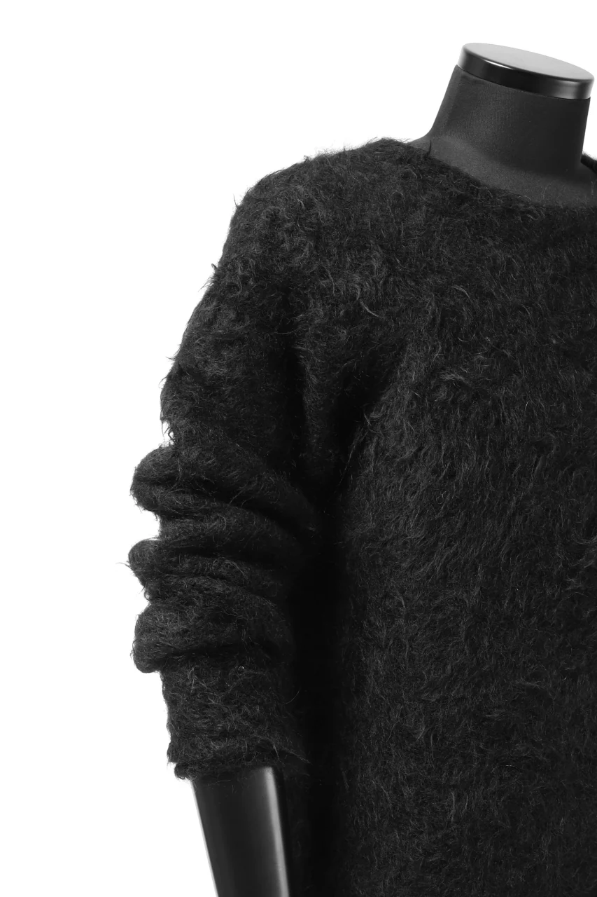 KLASICA BLIND MOHAIR KNIT SWEATER / FLUFFY 3.5G (BLACK) - Image 18