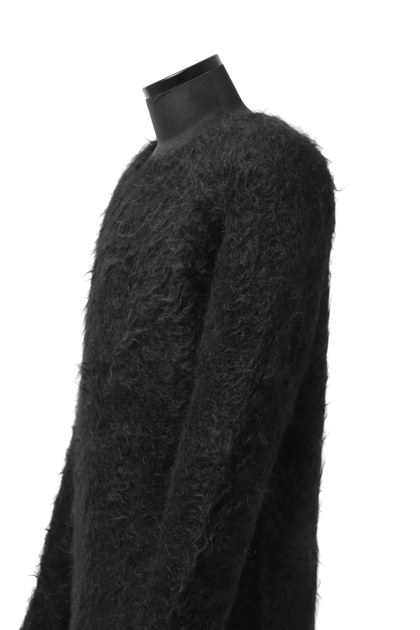 KLASICA BLIND MOHAIR KNIT SWEATER / FLUFFY 3.5G (BLACK) - Image 19