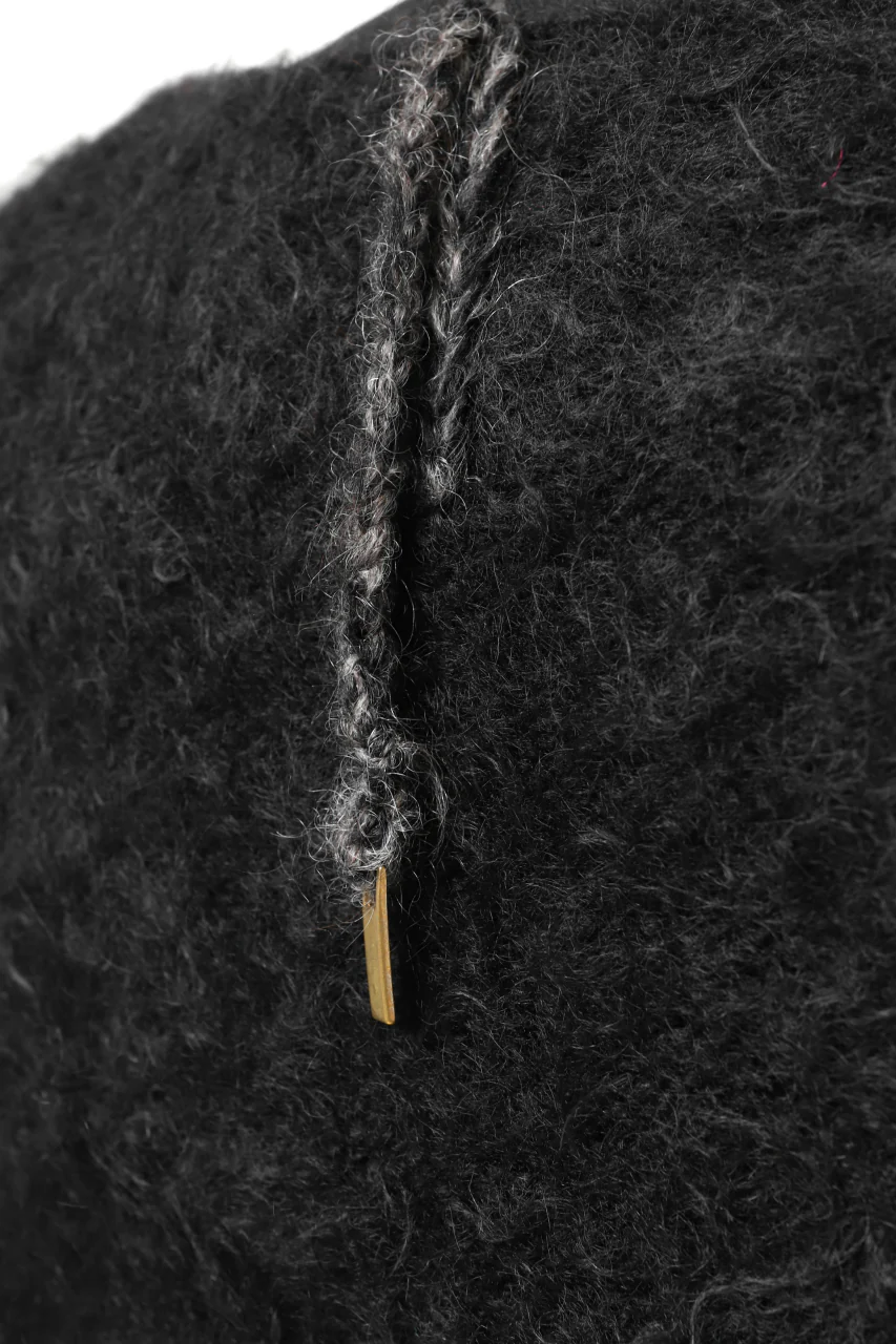 KLASICA BLIND MOHAIR KNIT SWEATER / FLUFFY 3.5G (BLACK) - Image 25