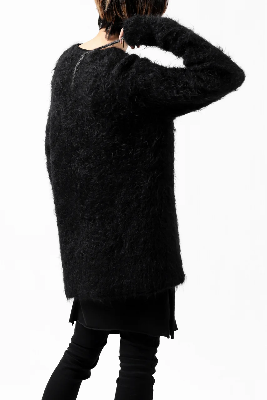 KLASICA BLIND MOHAIR KNIT SWEATER / FLUFFY 3.5G (BLACK) - Image 36