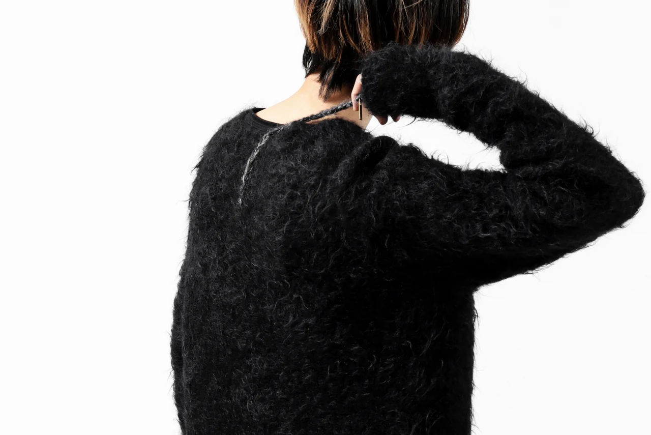 KLASICA BLIND MOHAIR KNIT SWEATER / FLUFFY 3.5G (BLACK) - Image 47
