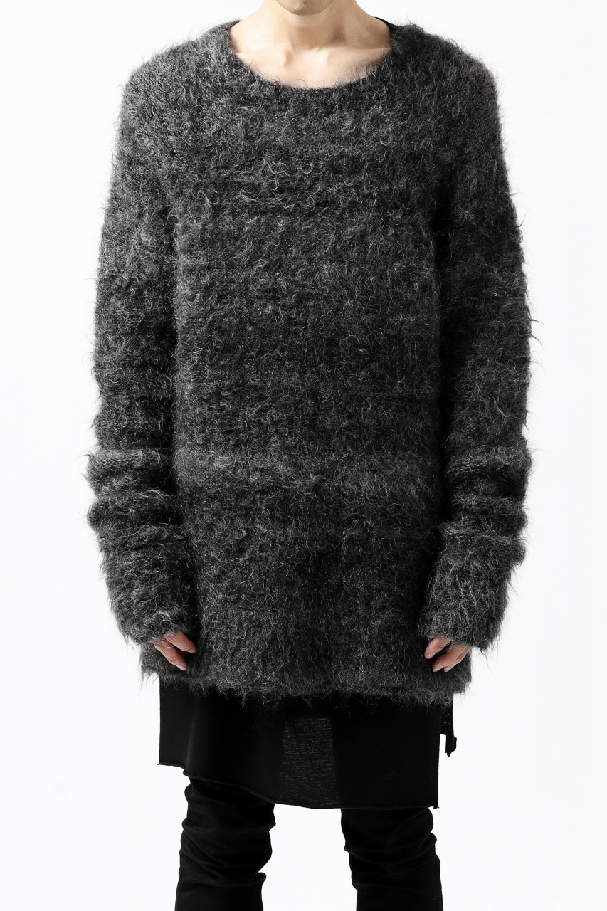 KLASICA BLIND MOHAIR KNIT SWEATER / FLUFFY 3.5G (MIX GREY) - Image 2