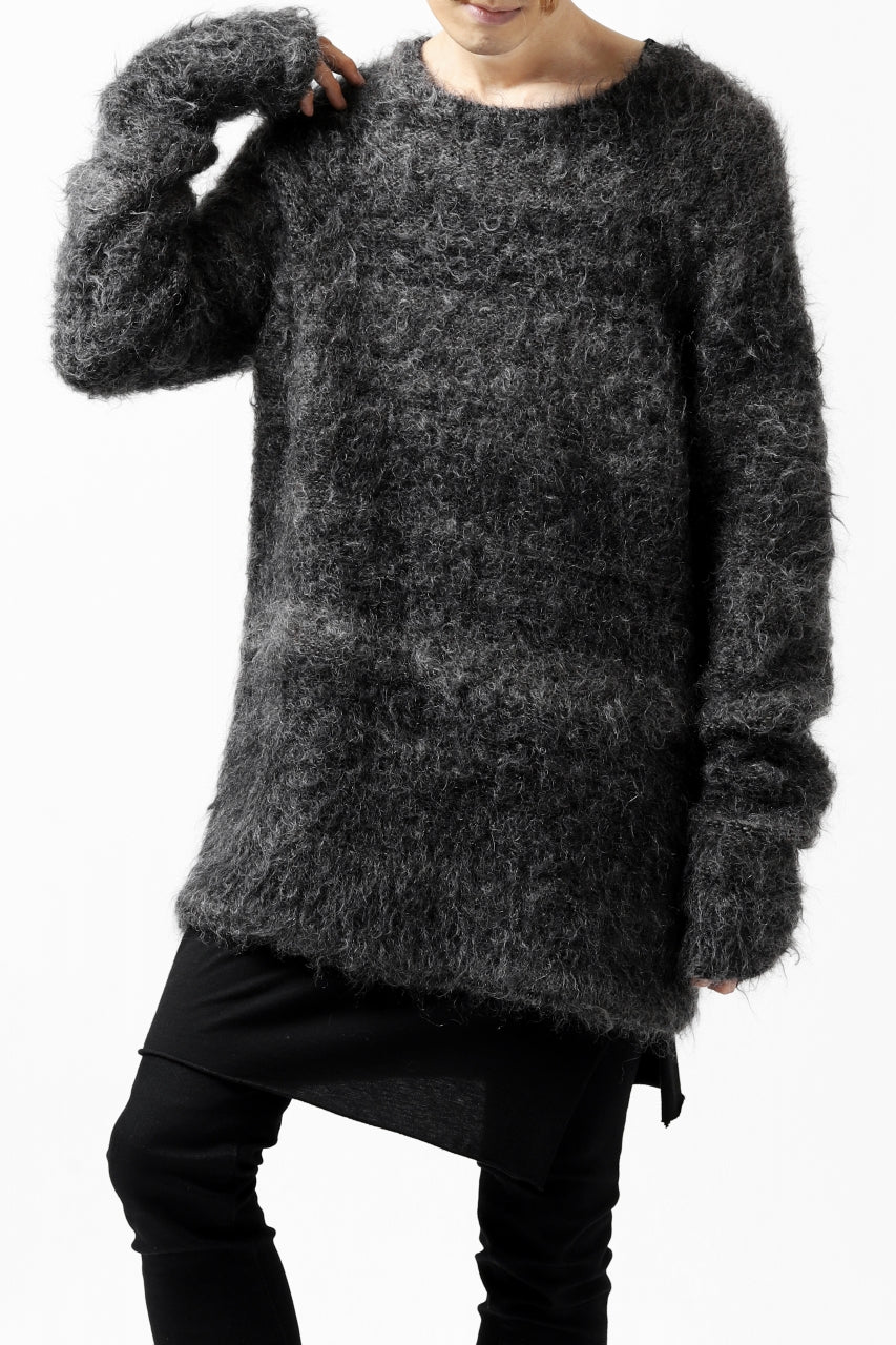 KLASICA BLIND MOHAIR KNIT SWEATER / FLUFFY 3.5G (MIX GREY) - Image 23