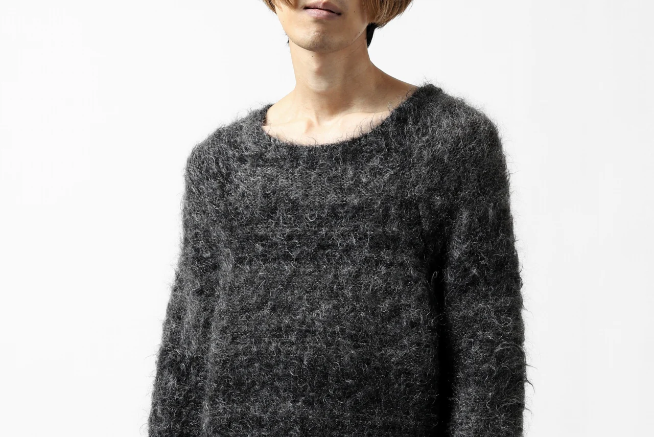 KLASICA BLIND MOHAIR KNIT SWEATER / FLUFFY 3.5G (MIX GREY) - Image 36