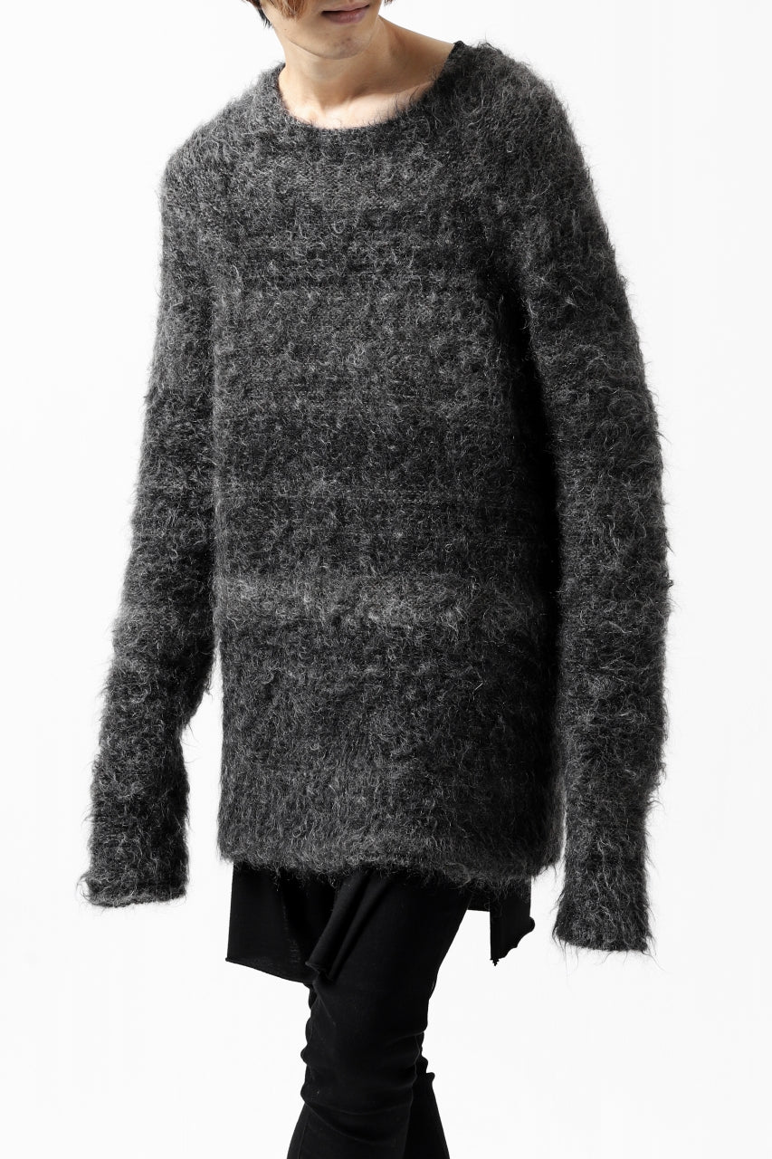 KLASICA BLIND MOHAIR KNIT SWEATER / FLUFFY 3.5G (MIX GREY) - Image 4