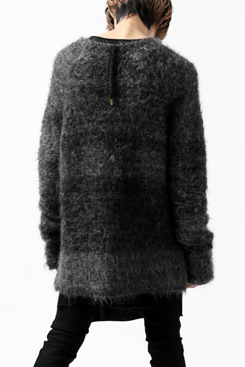 KLASICA BLIND MOHAIR KNIT SWEATER / FLUFFY 3.5G (MIX GREY) - Image 5