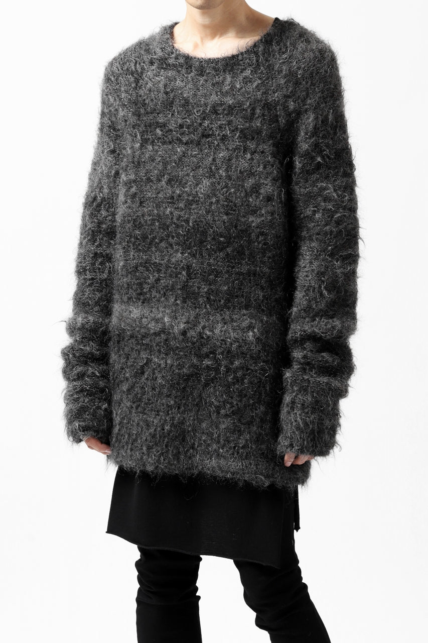 KLASICA BLIND MOHAIR KNIT SWEATER / FLUFFY 3.5G (MIX GREY) - Image 7