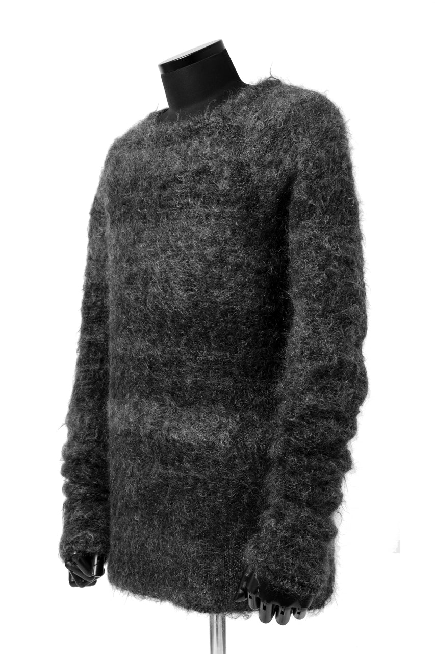 KLASICA BLIND MOHAIR KNIT SWEATER / FLUFFY 3.5G (MIX GREY) - Image 8