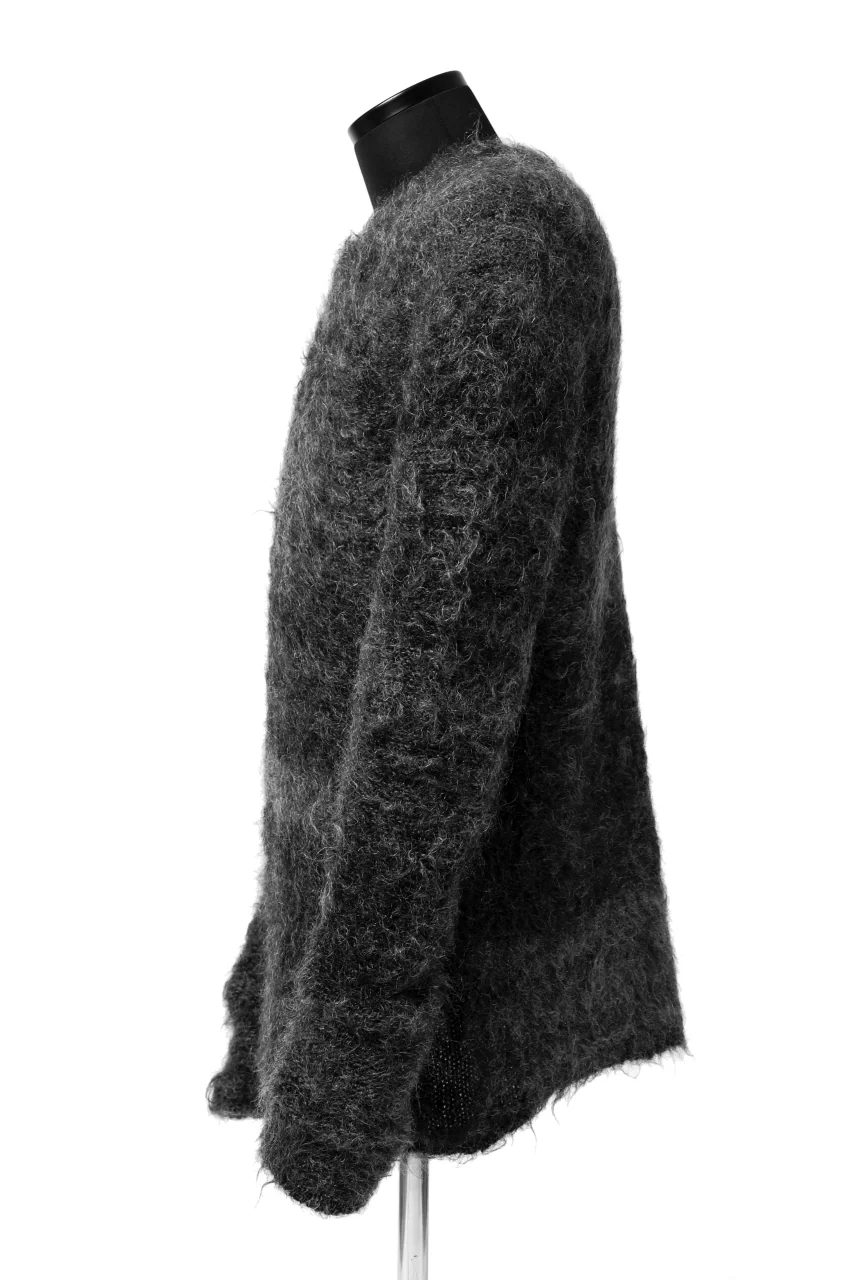 KLASICA BLIND MOHAIR KNIT SWEATER / FLUFFY 3.5G (MIX GREY) - Image 9