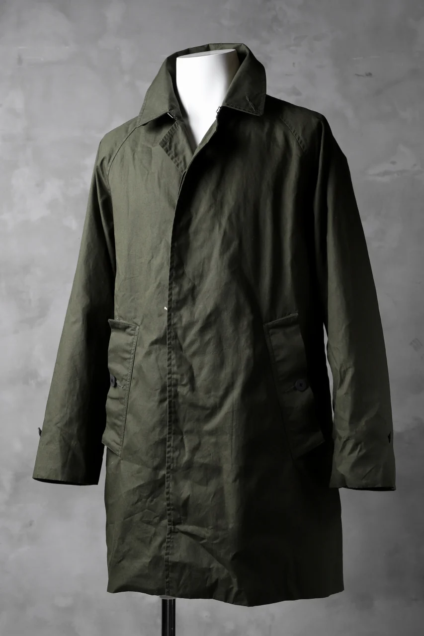 KLASICA BURRY MAC COAT / PARAFFINED COTTON (OLIVE) - Image 4