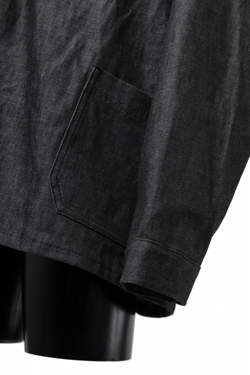 KLASICA CHEVAL EXTRA WIDE WORK JACKET / LIGHT WEIGHT DENIM (BLACK DENIM) - Image 10