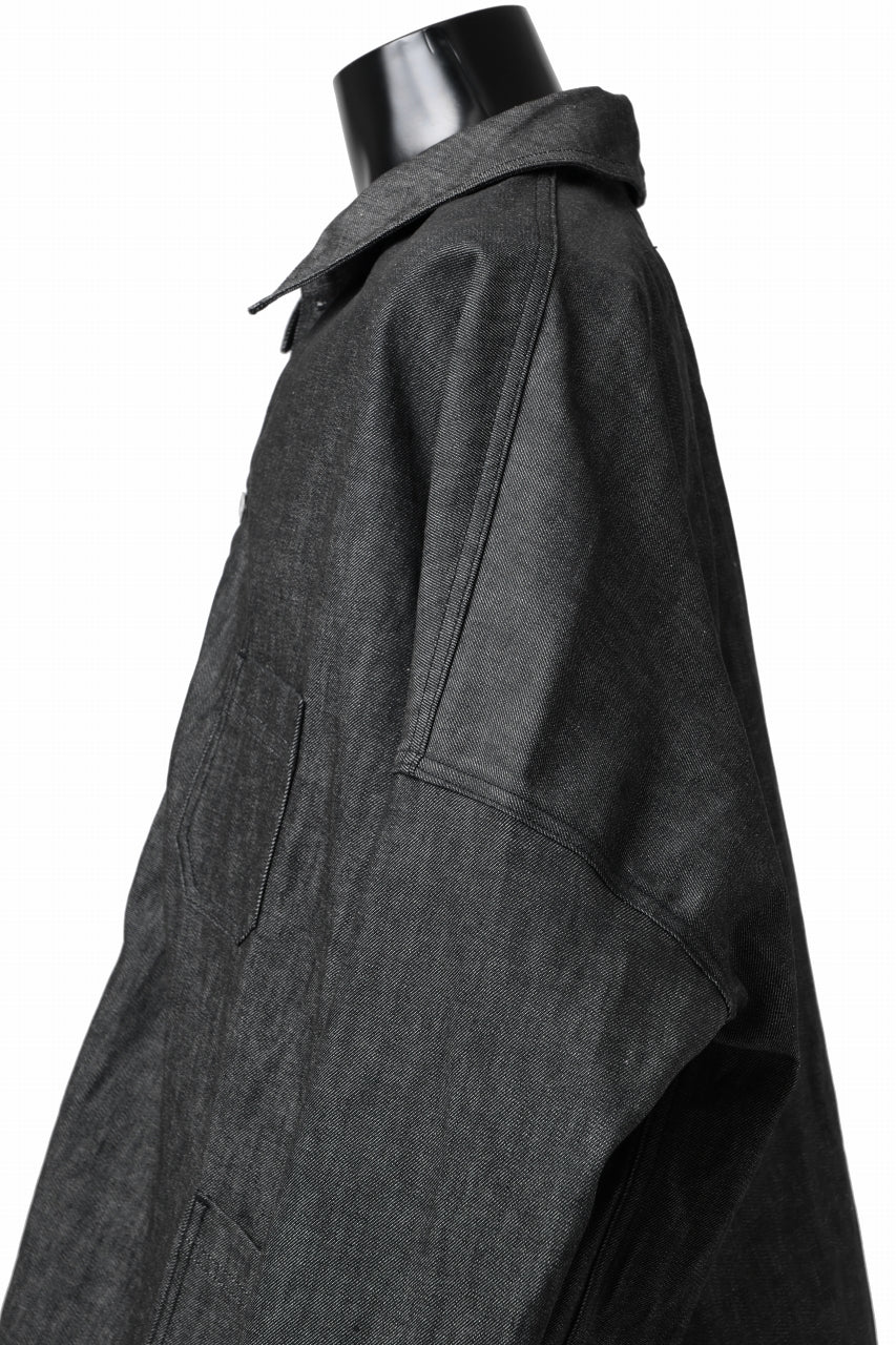 KLASICA CHEVAL EXTRA WIDE WORK JACKET / LIGHT WEIGHT DENIM (BLACK DENIM) - Image 11