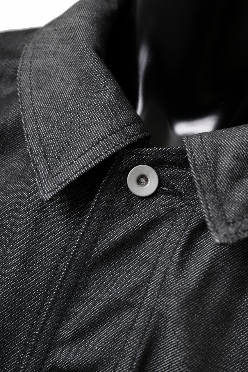 KLASICA CHEVAL EXTRA WIDE WORK JACKET / LIGHT WEIGHT DENIM (BLACK DENIM) - Image 7