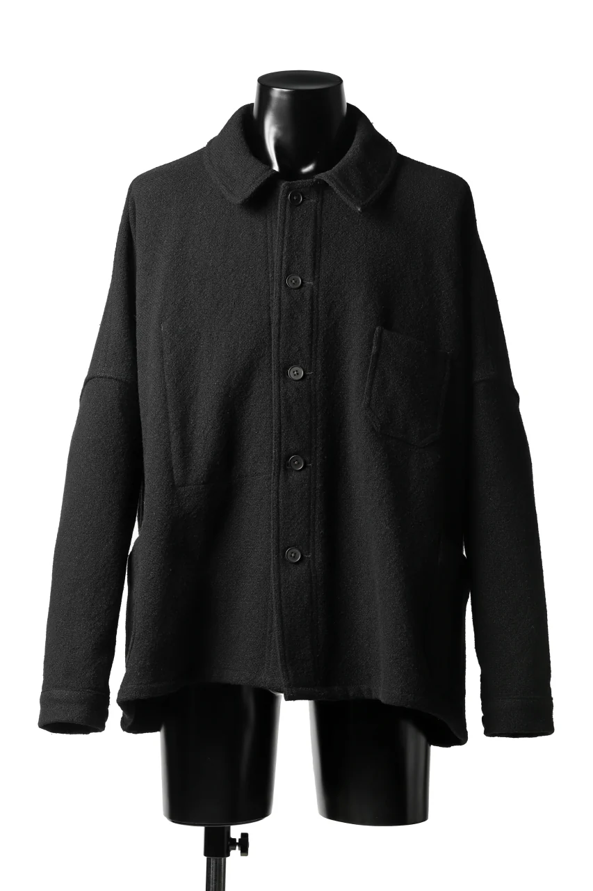 KLASICA CHEVAL WORK JACKET / WOOLxSILK BOLD DUNGAREES (BLACK)