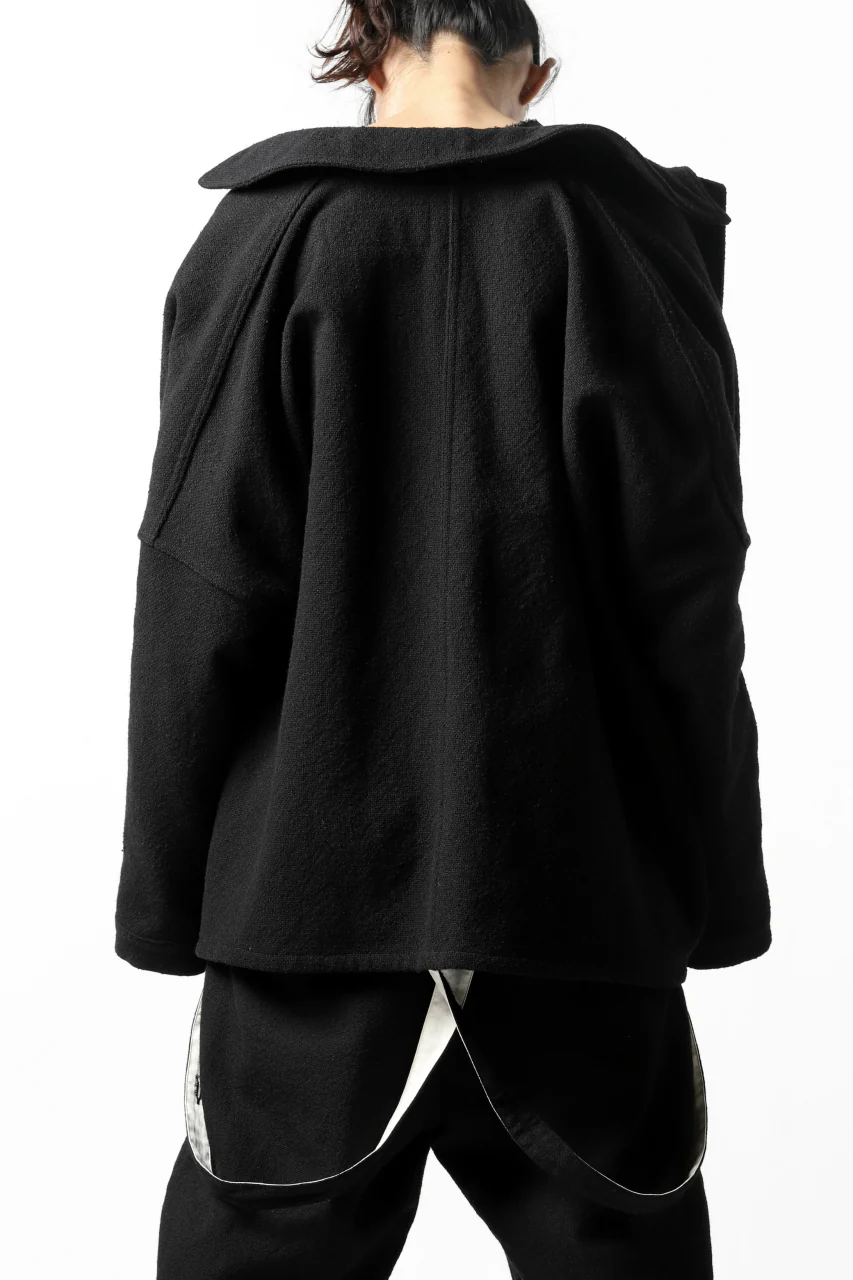KLASICA CHEVAL WORK JACKET / WOOLxSILK BOLD DUNGAREES (BLACK) - Image 15