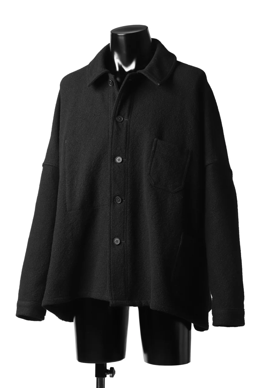 KLASICA CHEVAL WORK JACKET / WOOLxSILK BOLD DUNGAREES (BLACK) - Image 20
