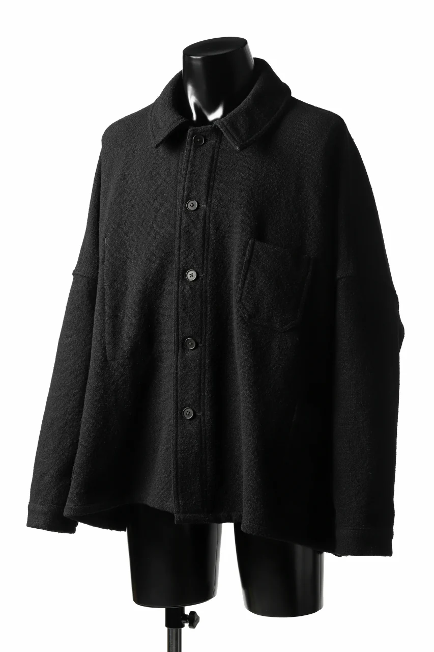KLASICA CHEVAL WORK JACKET / WOOLxSILK BOLD DUNGAREES (BLACK) - Image 21