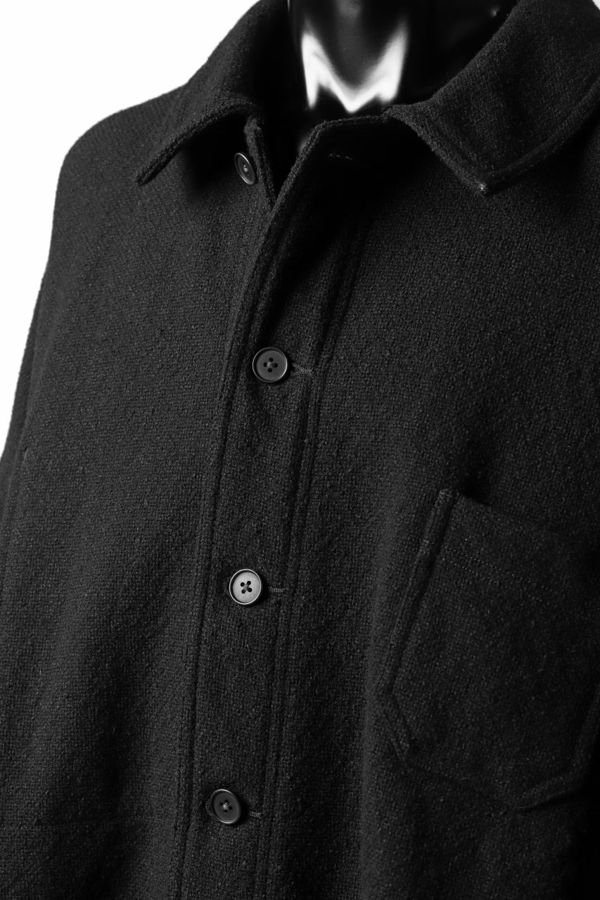 KLASICA CHEVAL WORK JACKET / WOOLxSILK BOLD DUNGAREES (BLACK) - Image 28