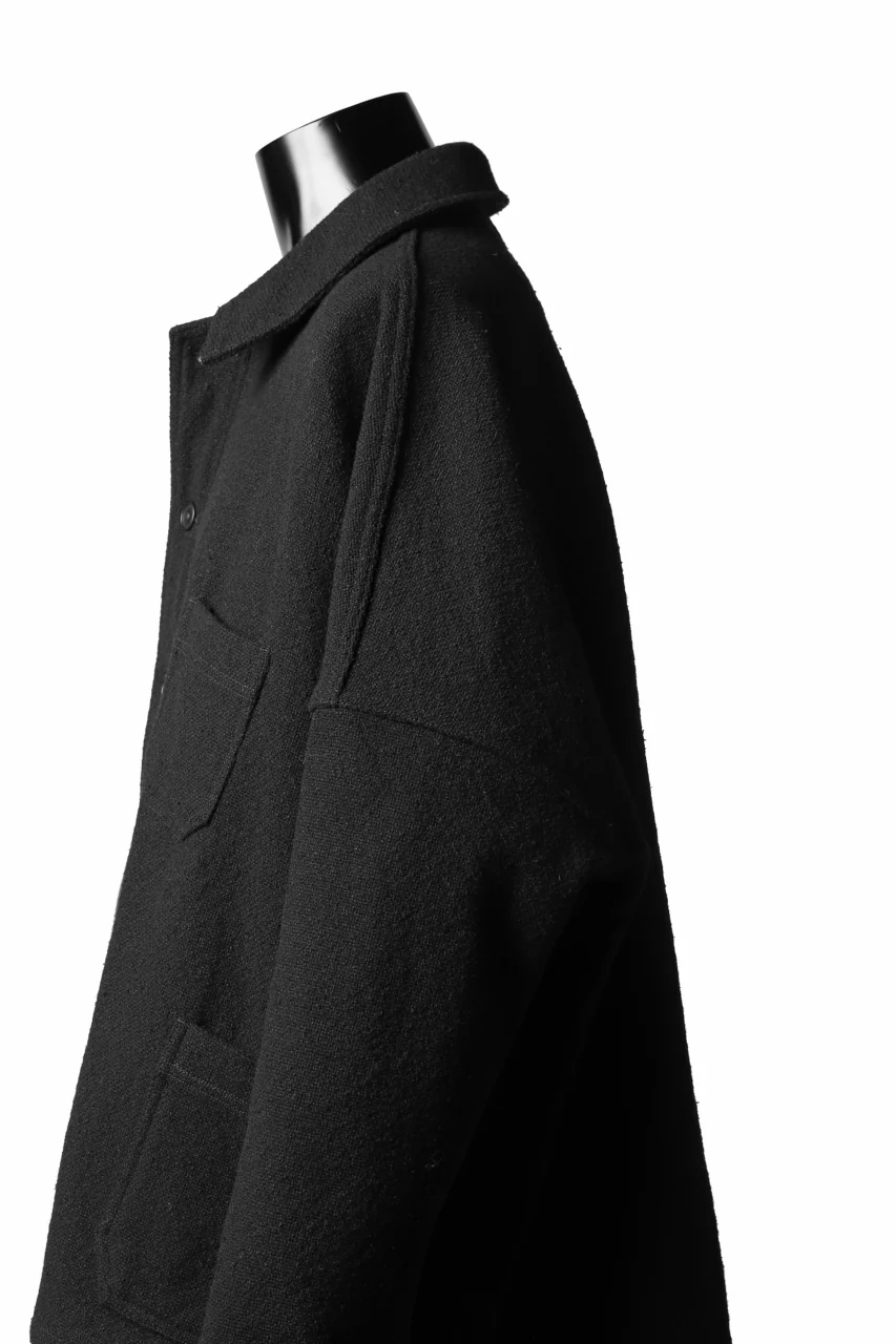 KLASICA CHEVAL WORK JACKET / WOOLxSILK BOLD DUNGAREES (BLACK) - Image 30