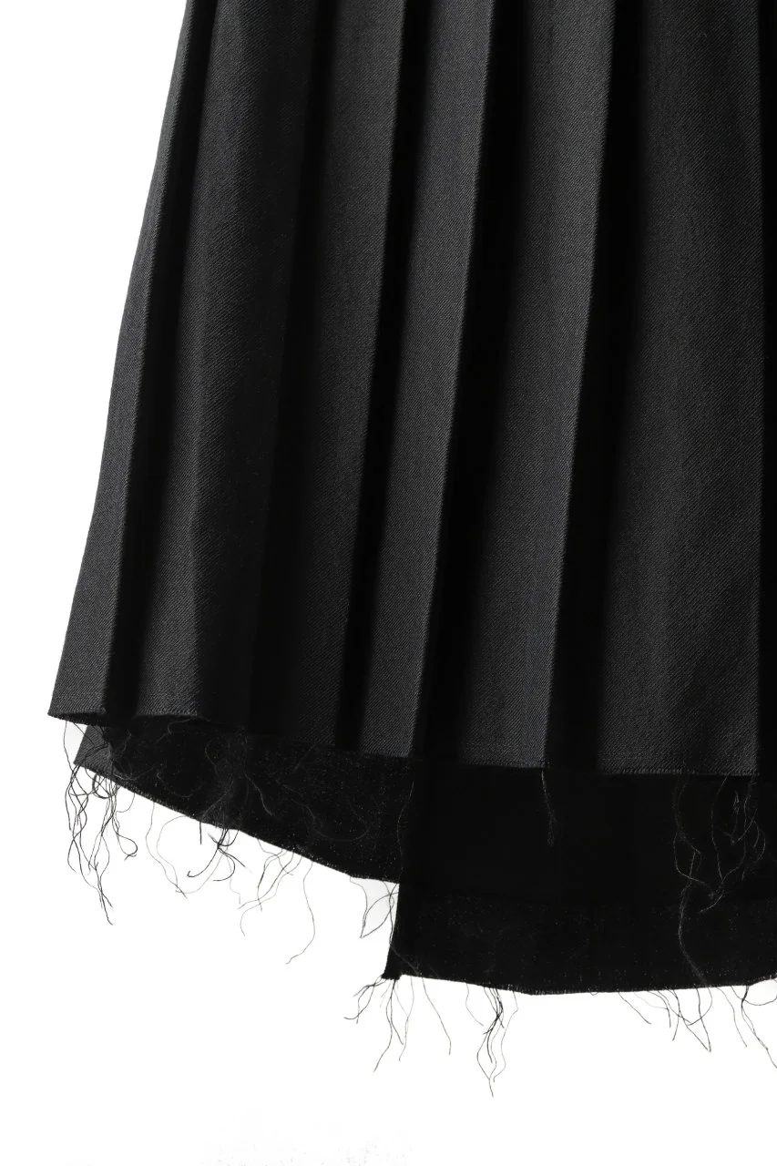 KLASICA CIGAR WRAP PLEATS SKIRT / SERGE WOOL&RAMIE (IRON) - Image 15