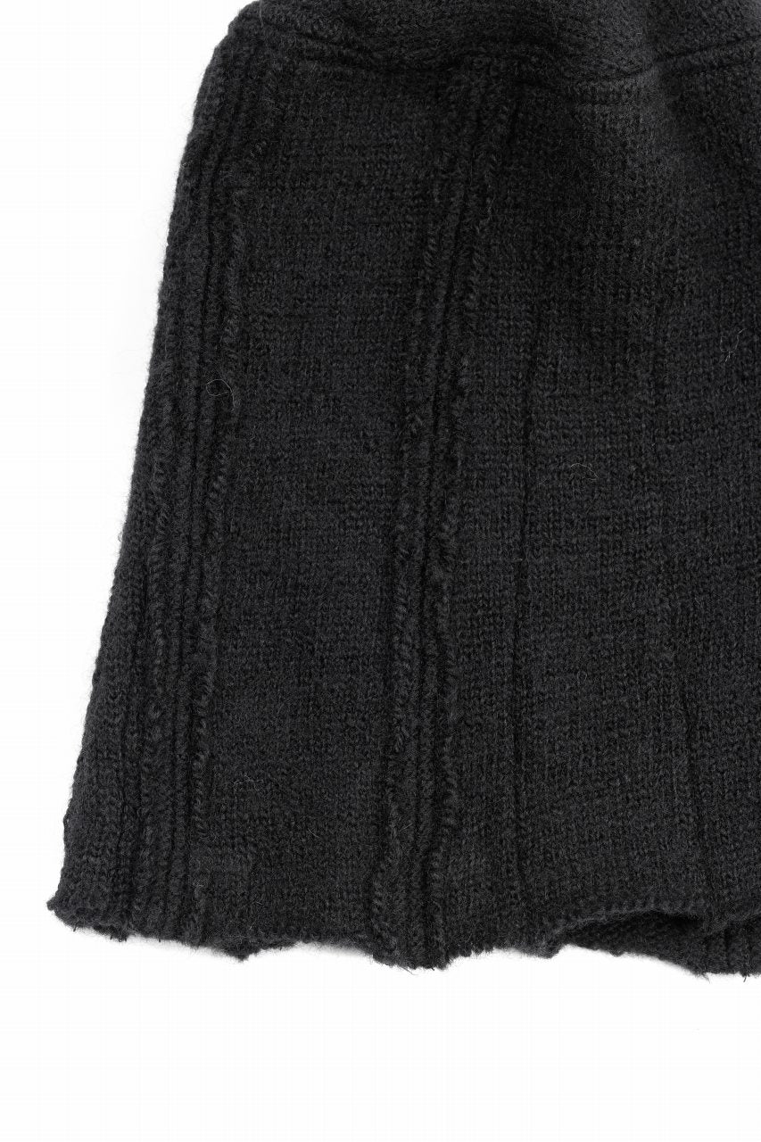 KLASICA CONEY DESERT WATCH CAP / URUGAY SLAB YARN NON MULESING WOOL (BLACK) - Image 6