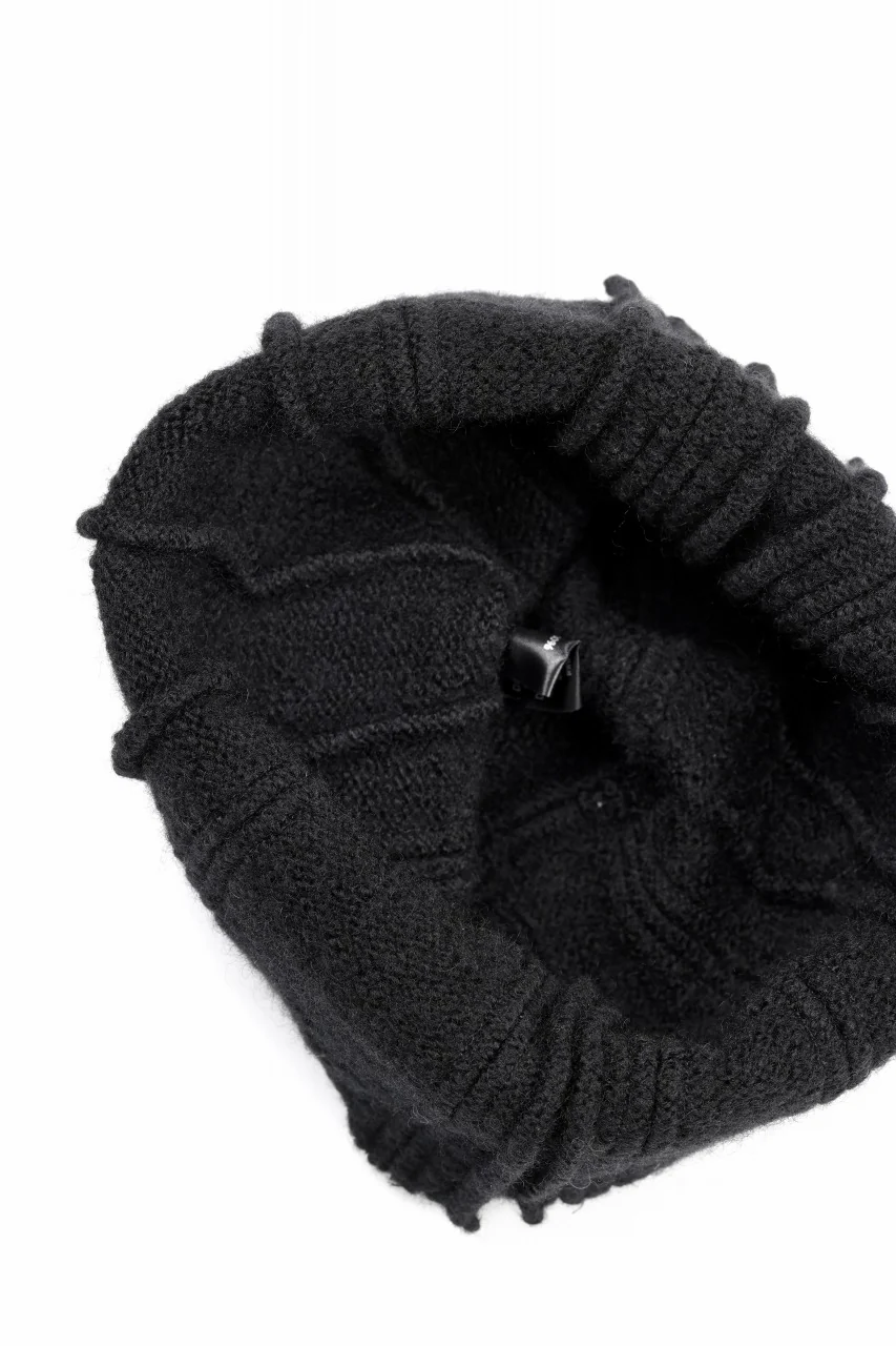 KLASICA CONEY DESERT WATCH CAP / URUGAY SLAB YARN NON MULESING WOOL (BLACK) - Image 8