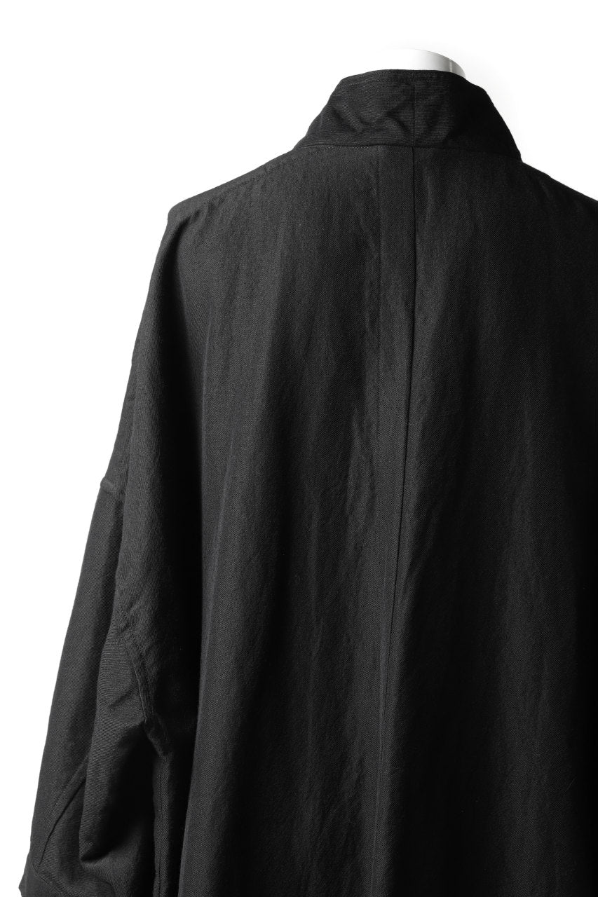 KLASICA CT30-REX BIG RECTANGLE COAT / SERGE WOOL&RAMIE (IRON) - Image 20