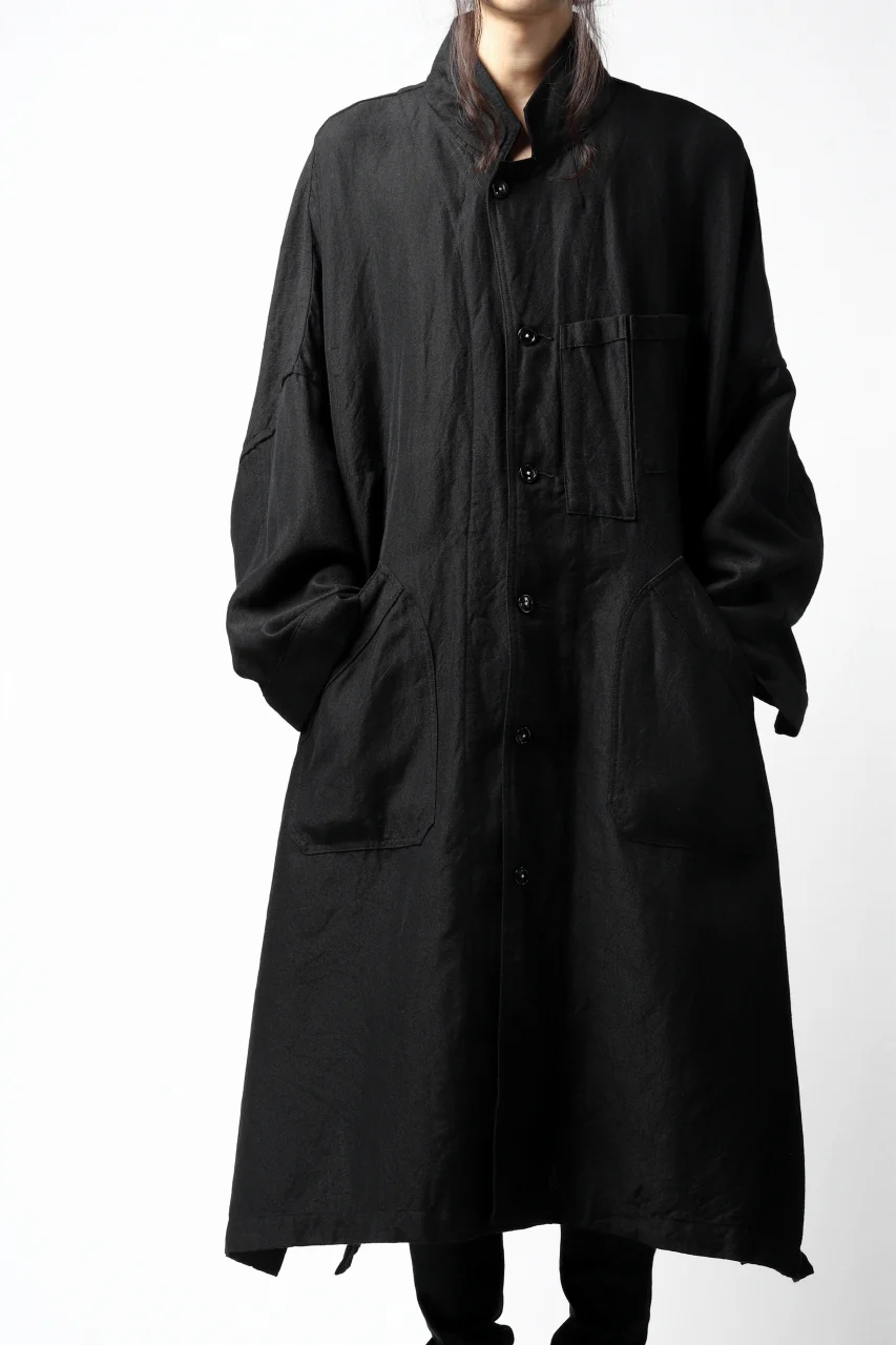 KLASICA CT30-REX BIG RECTANGLE COAT / SERGE WOOL&RAMIE (IRON) - Image 24