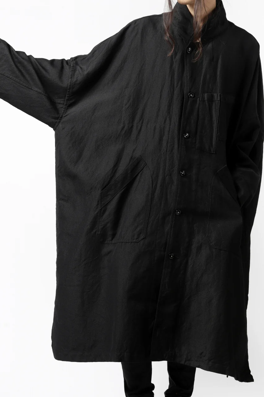 KLASICA CT30-REX BIG RECTANGLE COAT / SERGE WOOL&RAMIE (IRON) - Image 28