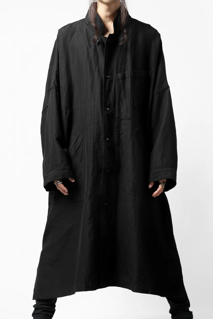 KLASICA CT30-REX BIG RECTANGLE COAT / SERGE WOOL&RAMIE (IRON) - Image 31