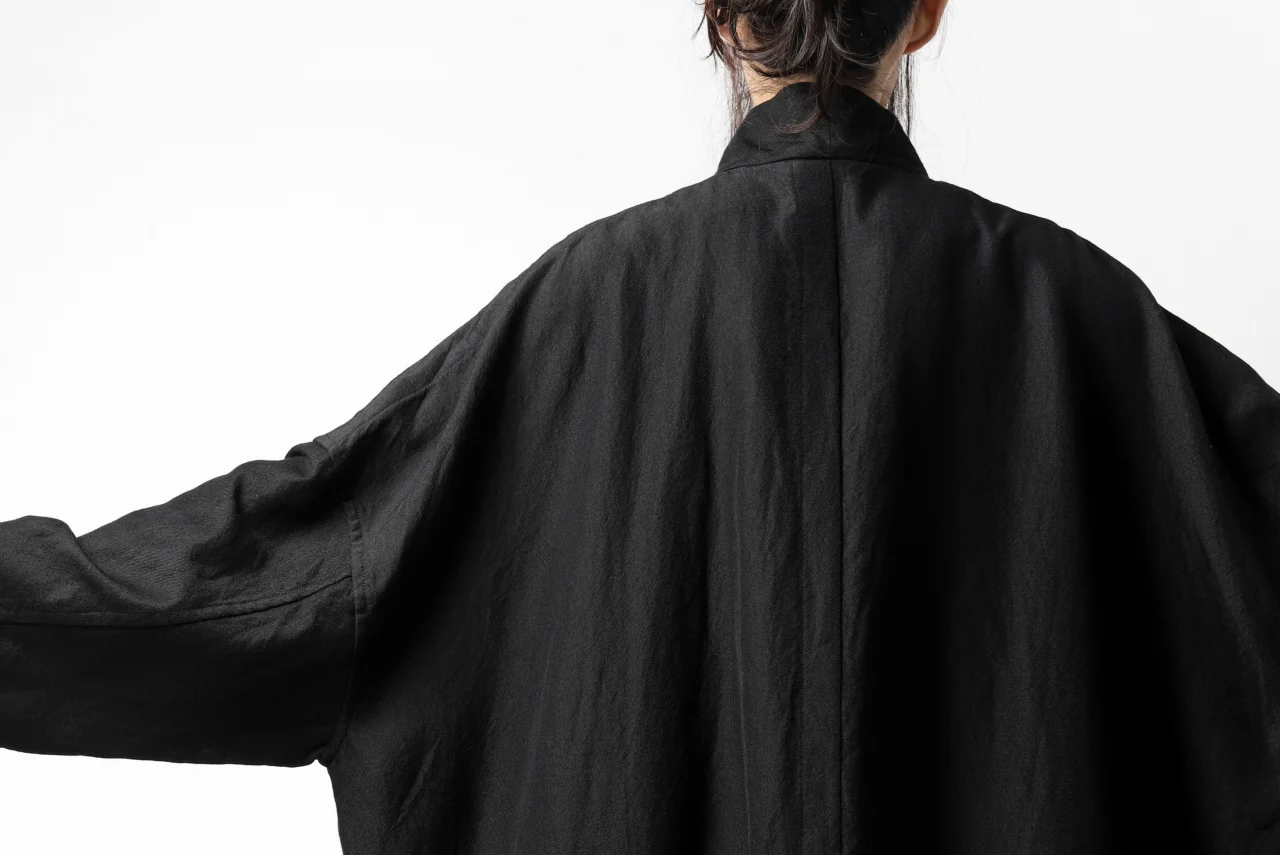 KLASICA CT30-REX BIG RECTANGLE COAT / SERGE WOOL&RAMIE (IRON) - Image 37