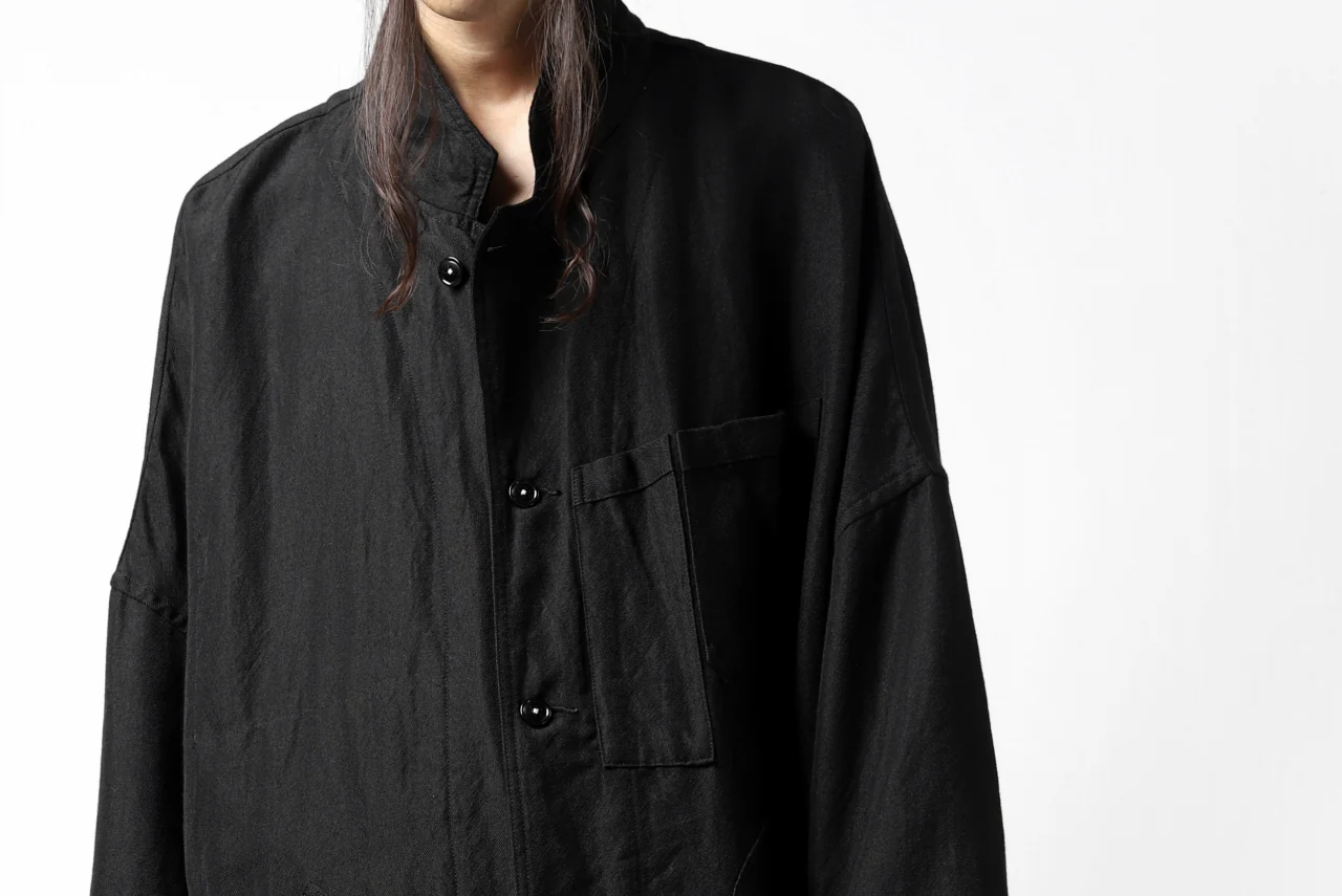 KLASICA CT30-REX BIG RECTANGLE COAT / SERGE WOOL&RAMIE (IRON) - Image 38