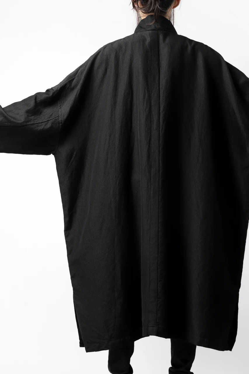 KLASICA CT30-REX BIG RECTANGLE COAT / SERGE WOOL&RAMIE (IRON) - Image 5