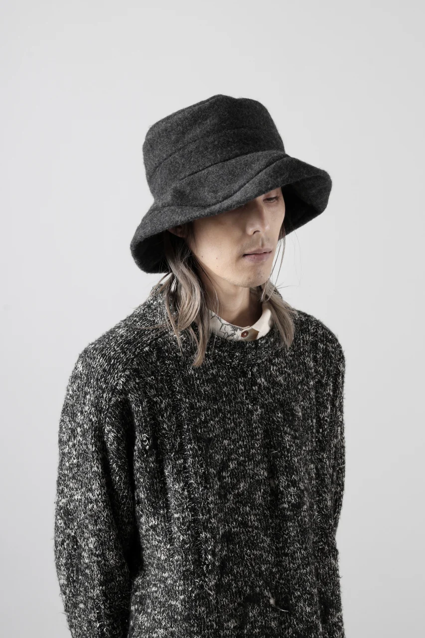 KLASICA CURVE BRIM VOLUME HAT / WOOL x ALPACA PILE (REVERSE PUFF) - Image 34