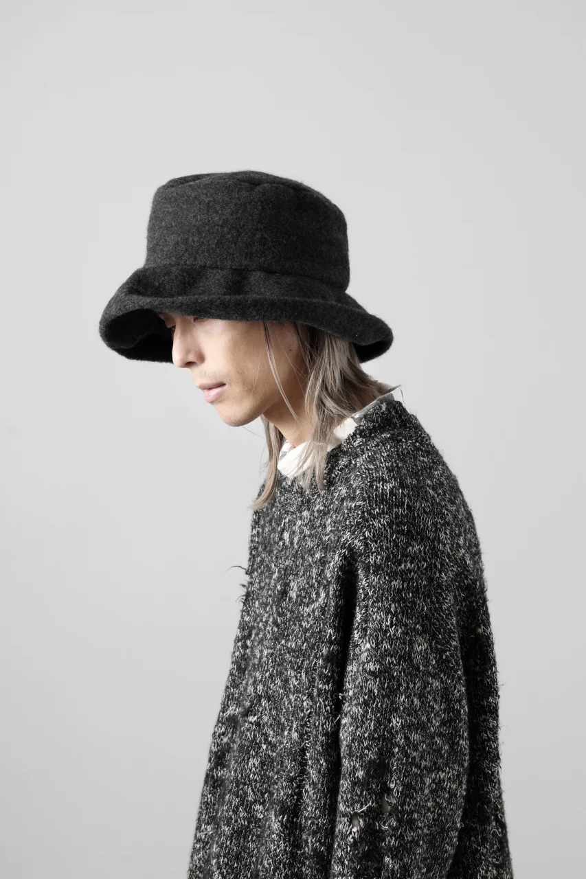 KLASICA CURVE BRIM VOLUME HAT / WOOL x ALPACA PILE (REVERSE PUFF) - Image 35